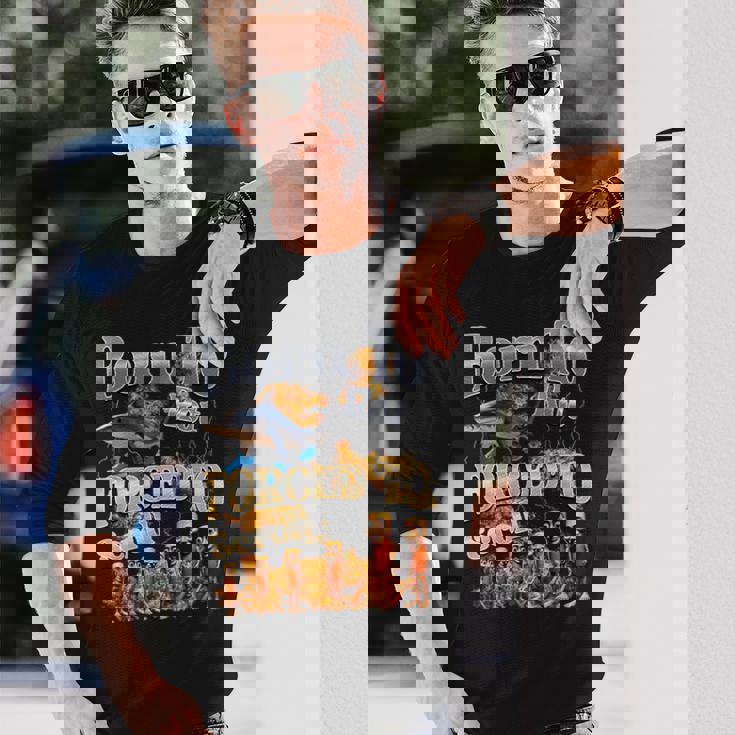 Born To Rot 強制スクロールされた面白いイタリアンブレインロットミーム 長袖Tシャツ 彼への贈り物