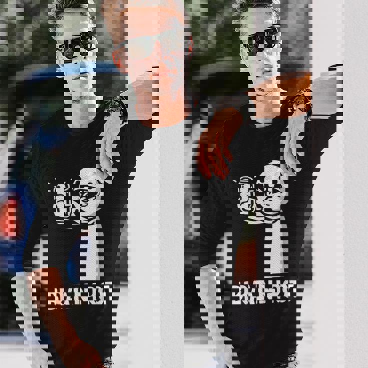 Brain Rot シャツ Word Of The Yeartickman Brainrot 長袖Tシャツ 彼への贈り物