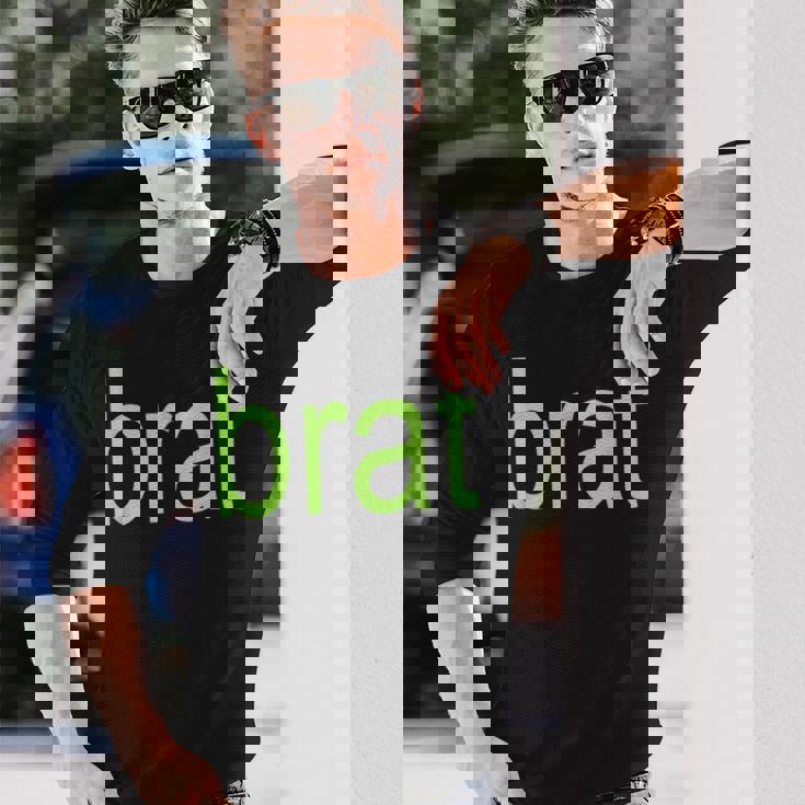 Brat 特大サイズ オールカラー ブラック ホワイト グリーン シャルトリューズ ギフト 長袖Tシャツ 彼への贈り物