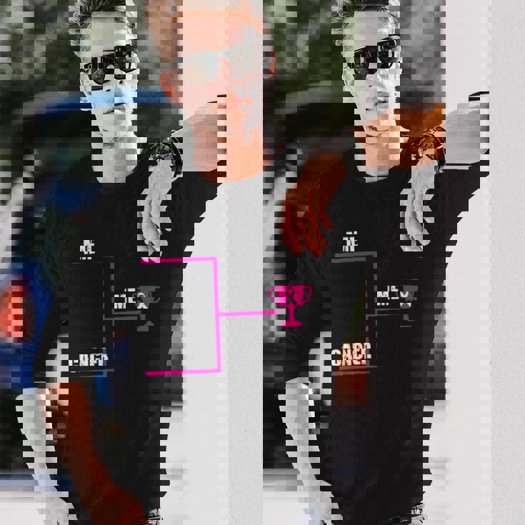 Breast Cancer Me Winner ブラケット インスピレーショナル啓発ギフト 長袖Tシャツ 彼への贈り物