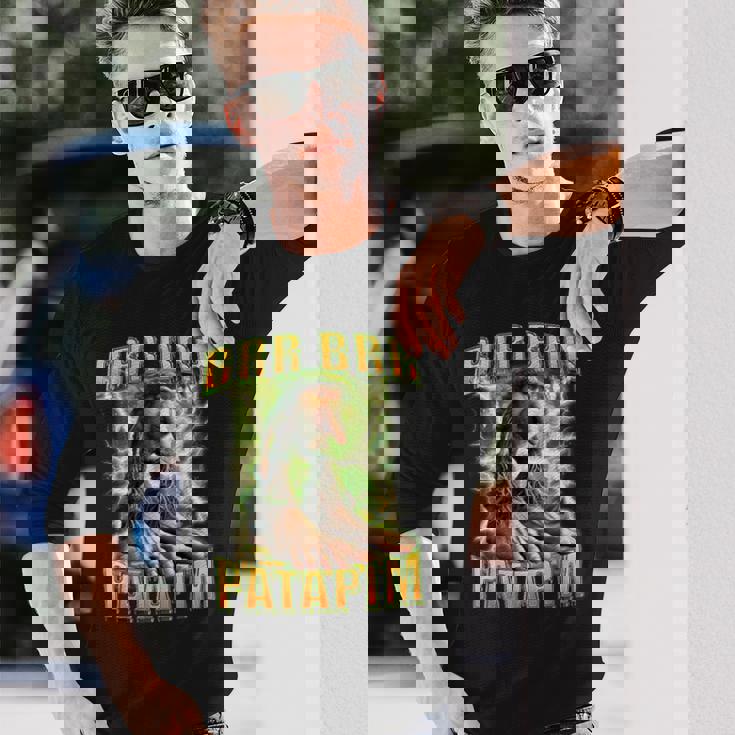 Brr Brr Patapim おもしろイタリアンミーム ブレイン パタピム ユーモア 長袖Tシャツ 彼への贈り物