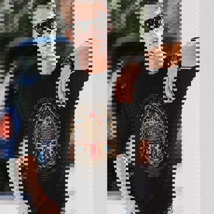 Bsaヴィンテージスタイルのオートバイレトロバッジ。 長袖Tシャツ 彼への贈り物