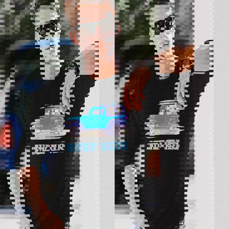 The Car On Theeaside【Surfide サーフサイド】車 サーフィン／サーファー 夏・海 長袖Tシャツ 彼への贈り物