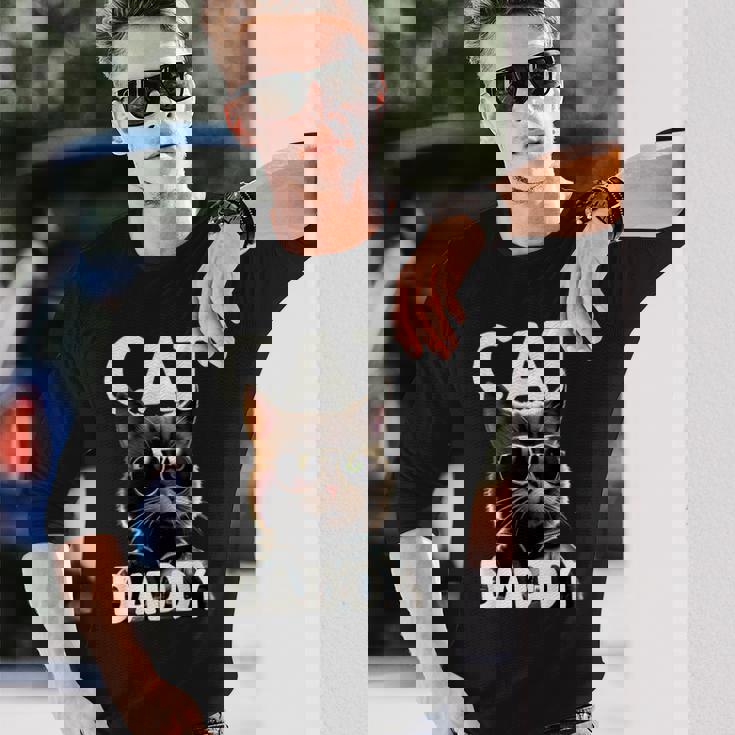 Cat Daddy 猫のお父さん 猫のお父さん お父さん ハウス 猫のお父さん 父の日 猫 長袖Tシャツ 彼への贈り物