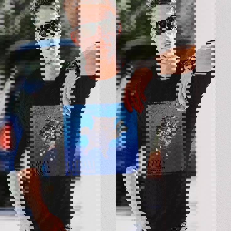 Cat Nevermind 子猫ニャーパロディ 面白い猫 動物好き 長袖Tシャツ 彼への贈り物