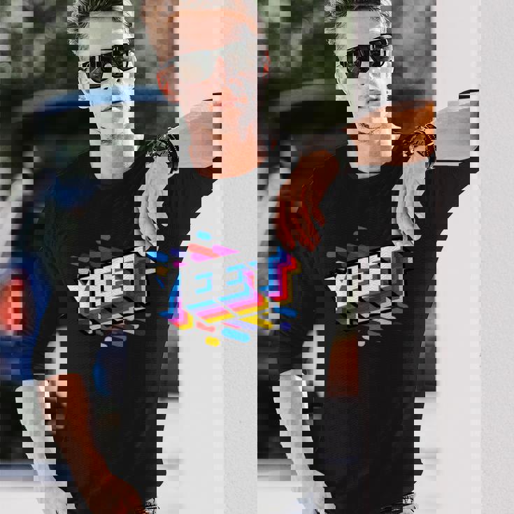 Celebration Yeet キッズ トレンディ ミーム スローガン Yeeting 長袖Tシャツ 彼への贈り物