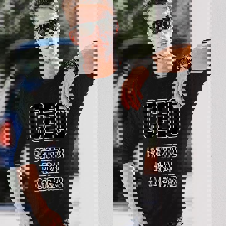 Ceo《Chotto Erai Ojisan ちょっとえらい おじさん》最高経営責任者【変なtシャツ屋さん】英語 面白い 長袖Tシャツ 彼への贈り物