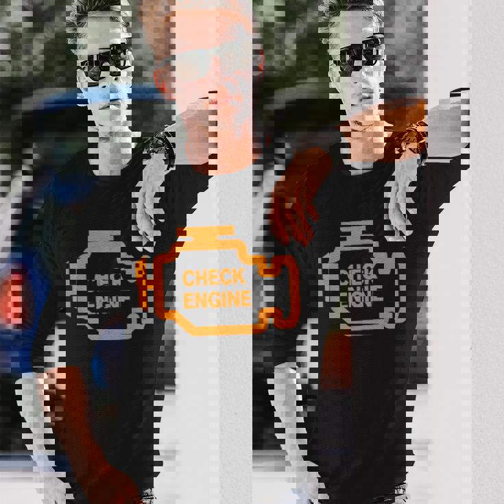 Check Engine Light 長袖Tシャツ 彼への贈り物