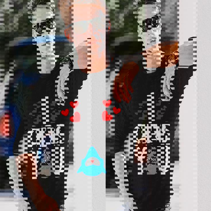 I Chews Youhark バレンタインデー ラブ ハート メンズ レディース 長袖Tシャツ 彼への贈り物