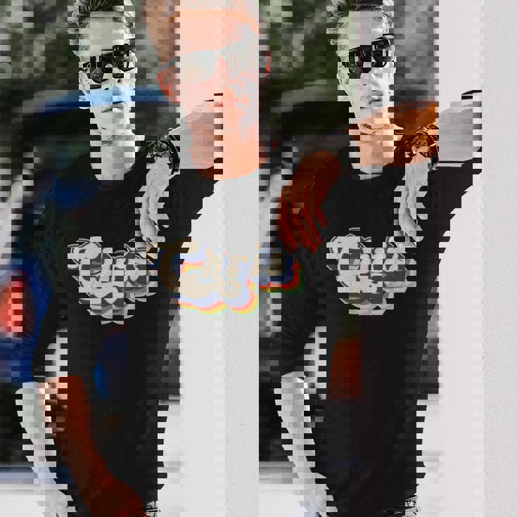 Chris 名前 名前入り 姓 名前 クリス 長袖Tシャツ 彼への贈り物