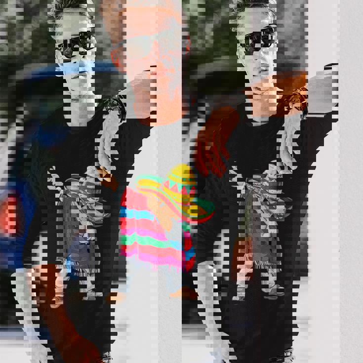 Dabbing メキシカン ポンチョ シンコ・デ・マヨ ボーイズ メンズ ソンブレロ ダブ 長袖Tシャツ 彼への贈り物