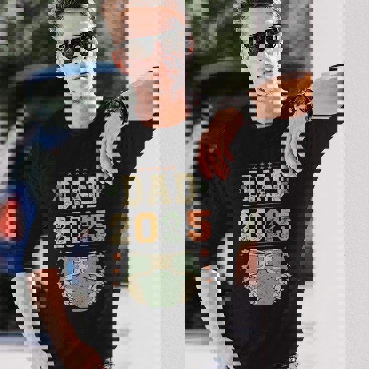 Dad 2025 年生パパ、新米パパ、初めてのパパ 長袖Tシャツ 彼への贈り物