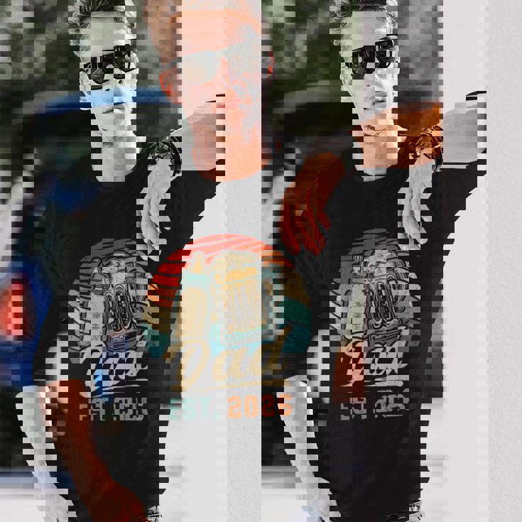 Dad Est 2026 年のパパ 初めての父の日 若いパパ 新しいパパ 長袖Tシャツ 彼への贈り物