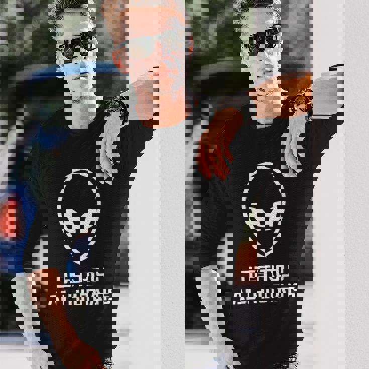 Destroy All Humans Ufo 宇宙 宇宙人 宇宙人 宇宙人 宇宙人 宇宙人 長袖Tシャツ 彼への贈り物