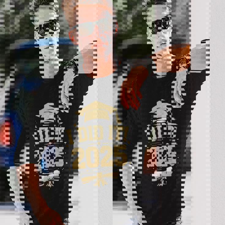 I Did It Graduate 2025 2025年卒業クラス 長袖Tシャツ 彼への贈り物