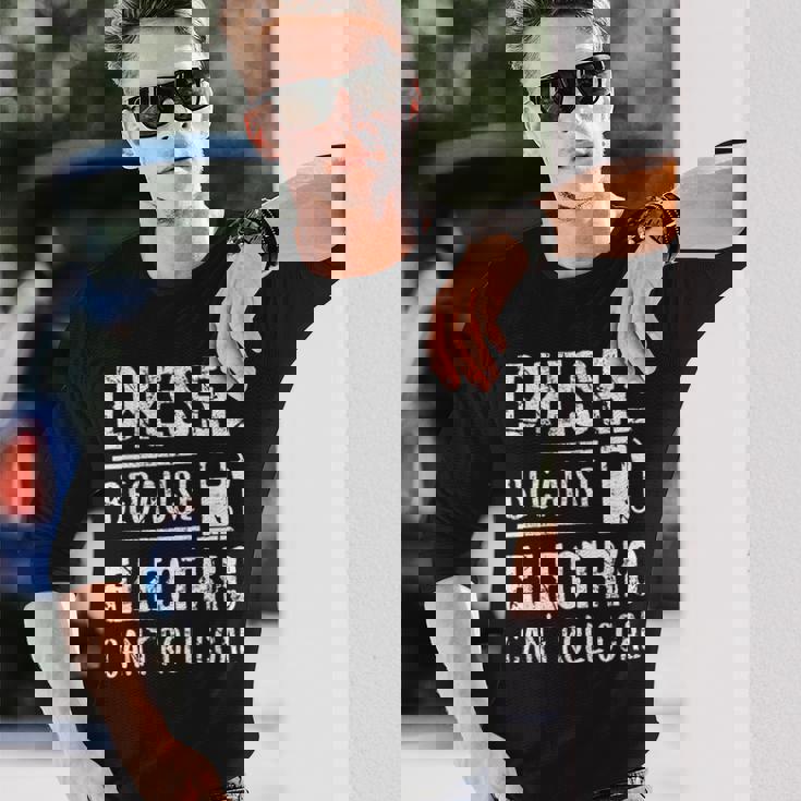 Diesel Because Electric Can't Roll Coal Truck 長袖Tシャツ 彼への贈り物