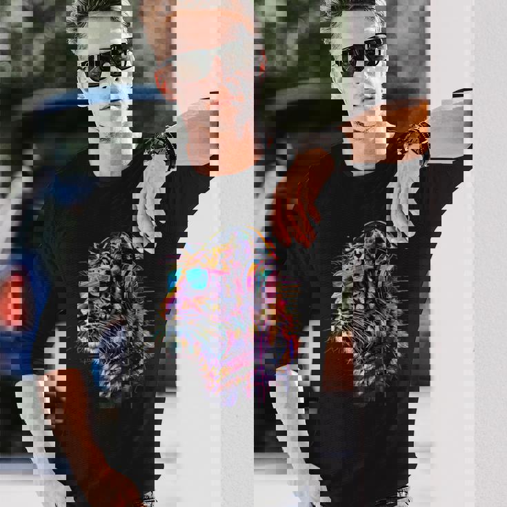 Dj Tiger ミュージックヘッドフォン ハウス ビートメーカー 音楽プロデューサー 長袖Tシャツ 彼への贈り物