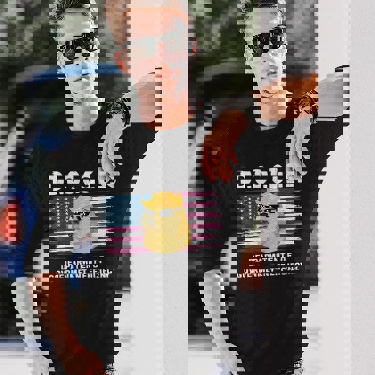 Doge 政府効率省 トランプ柴犬 長袖Tシャツ 彼への贈り物