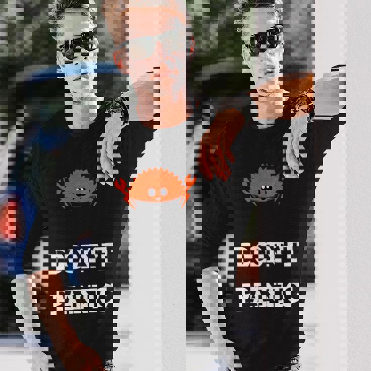 Don't Panic Rustacean Ferris The Crab Rustプログラミング 長袖Tシャツ 彼への贈り物