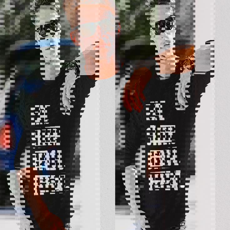 Eatleep ジム ワークアウト トレーニング ベンチプレス ウエイトリフティング 長袖Tシャツ 彼への贈り物