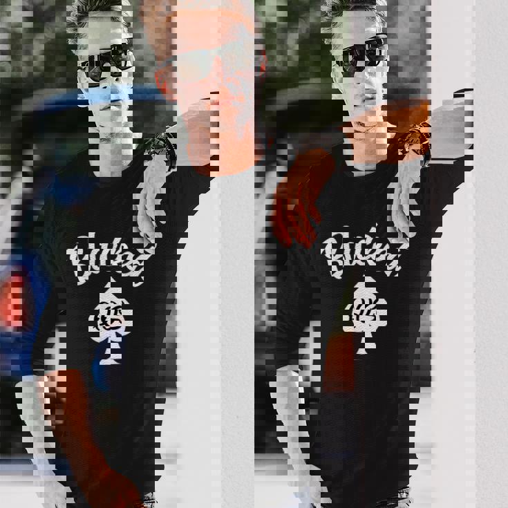 Ed Qos – スペードのセクシーなクイーンギフト 長袖Tシャツ 彼への贈り物