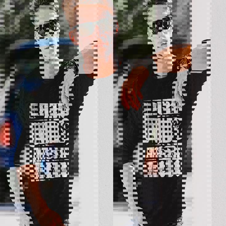 El Pueblo Unido Jamaseraencido Protestlogan 長袖Tシャツ 彼への贈り物