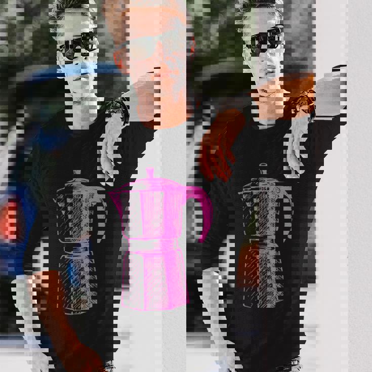 Essenza Italiana Moka コーヒーメーカー 長袖Tシャツ 彼への贈り物