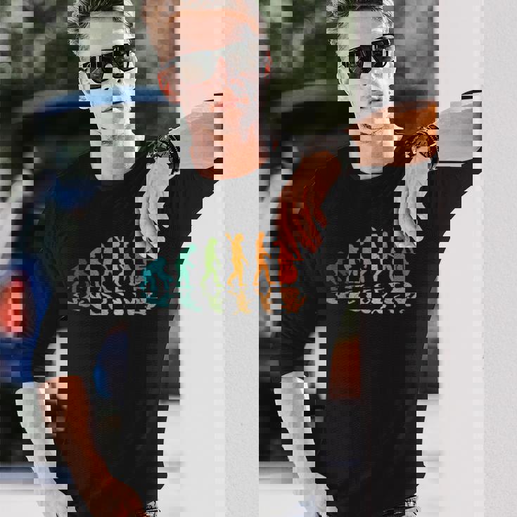 Evolution コントラバスプレーヤー 長袖Tシャツ 彼への贈り物