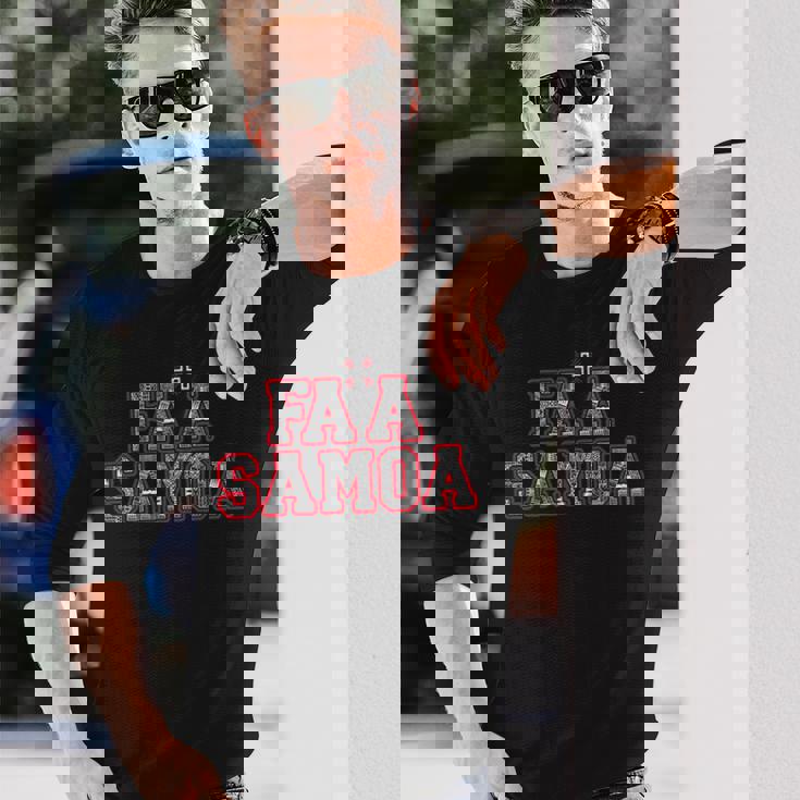 Fa'a サモア服 長袖Tシャツ 彼への贈り物