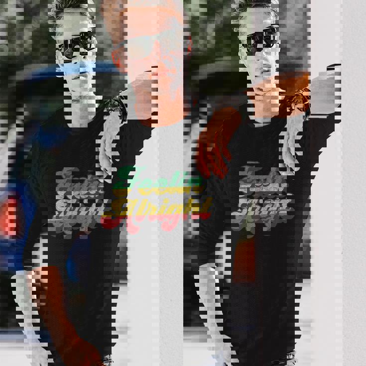 Feelin Alright ラスタ レゲエ ジャマイカ 長袖Tシャツ 彼への贈り物