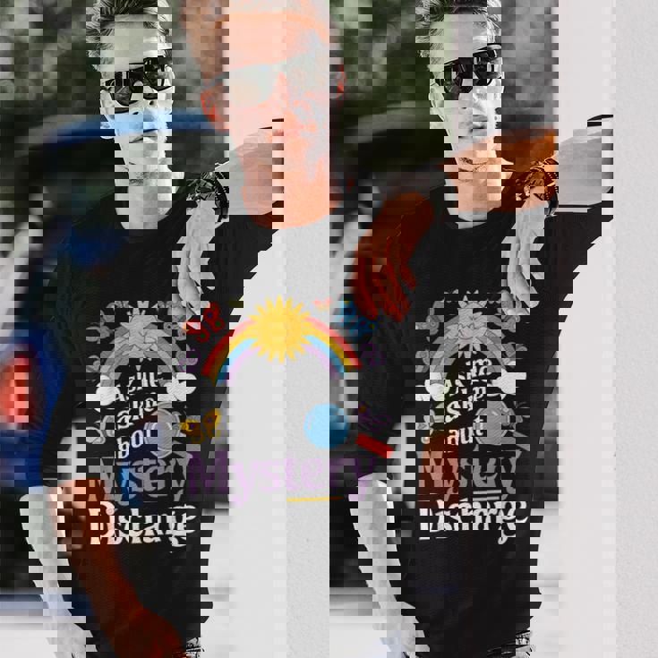 Ask Me About My Mystery Discharge アダルトユーモアジョーク 長袖Tシャツ 彼への贈り物