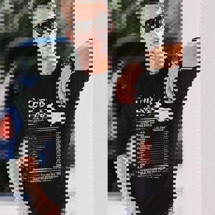 Corgi Facts 栄養ギフト カーディガン ペンブローク 長袖Tシャツ 彼への贈り物