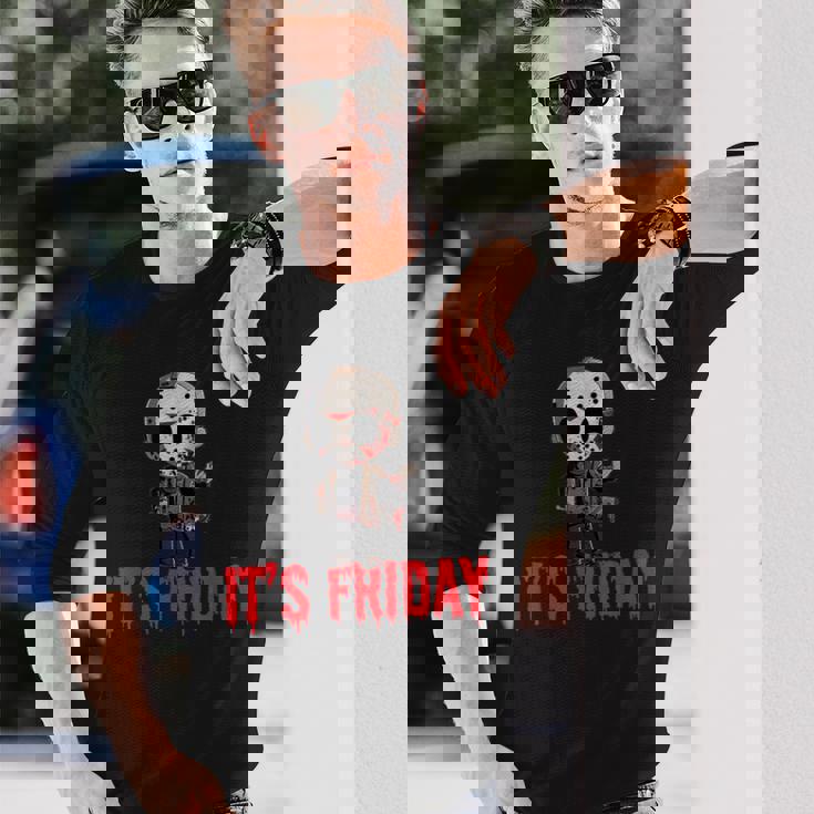 Friday 13Th ファニーハロウィンホラー 長袖Tシャツ 彼への贈り物