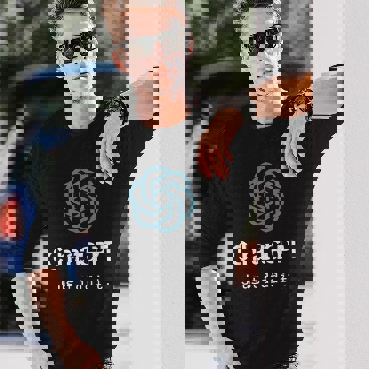 Nerd Chatgpt Just Did It デザイン 長袖Tシャツ 彼への贈り物