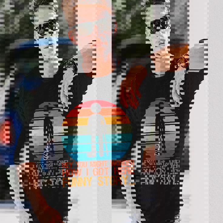 Recovery Broken Leg Get Well 衣装 怪我 足 足首 長袖Tシャツ 彼への贈り物