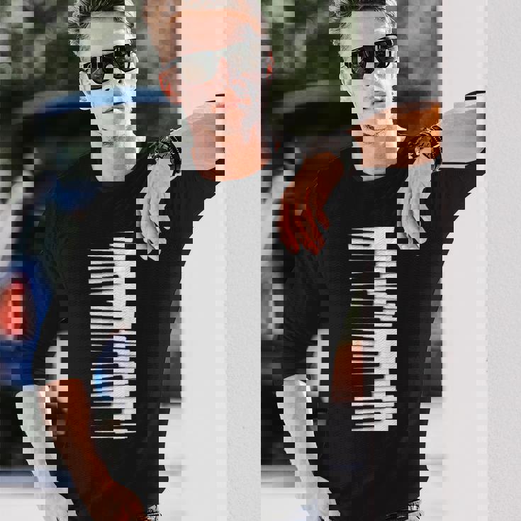 Wobbly ピアノキーボード – ピアニスト&ミュージシャンのグラフィック 長袖Tシャツ 彼への贈り物