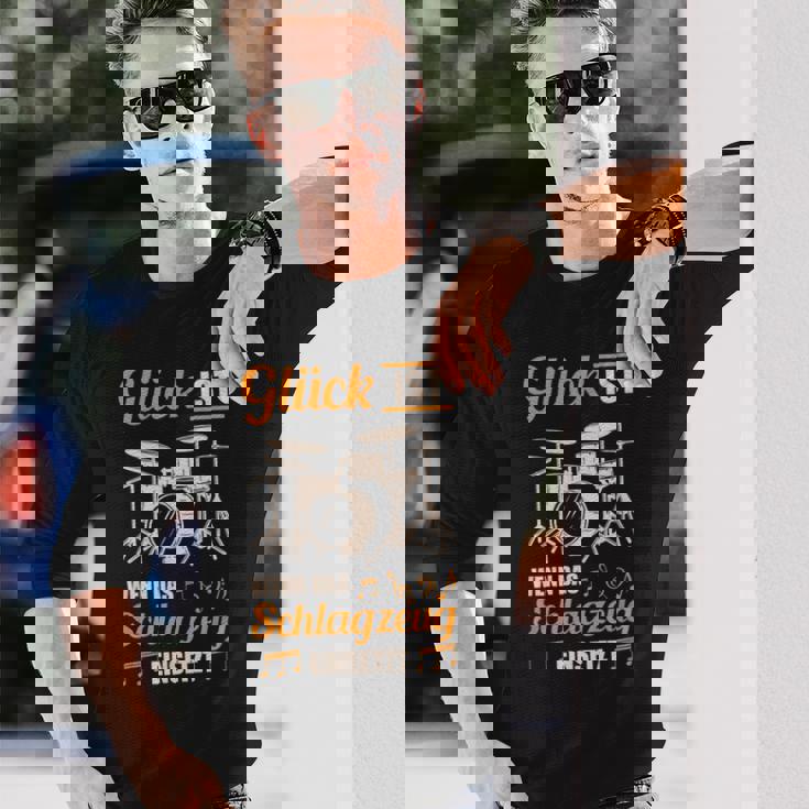 Glück Ist Wenn Das ドラムセット ドラム&ドラム 長袖Tシャツ 彼への贈り物
