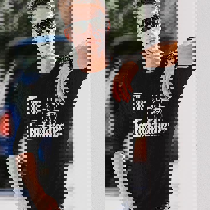 The Goodfather 父の日 ギフト グラフィック ホワイト 長袖Tシャツ 彼への贈り物