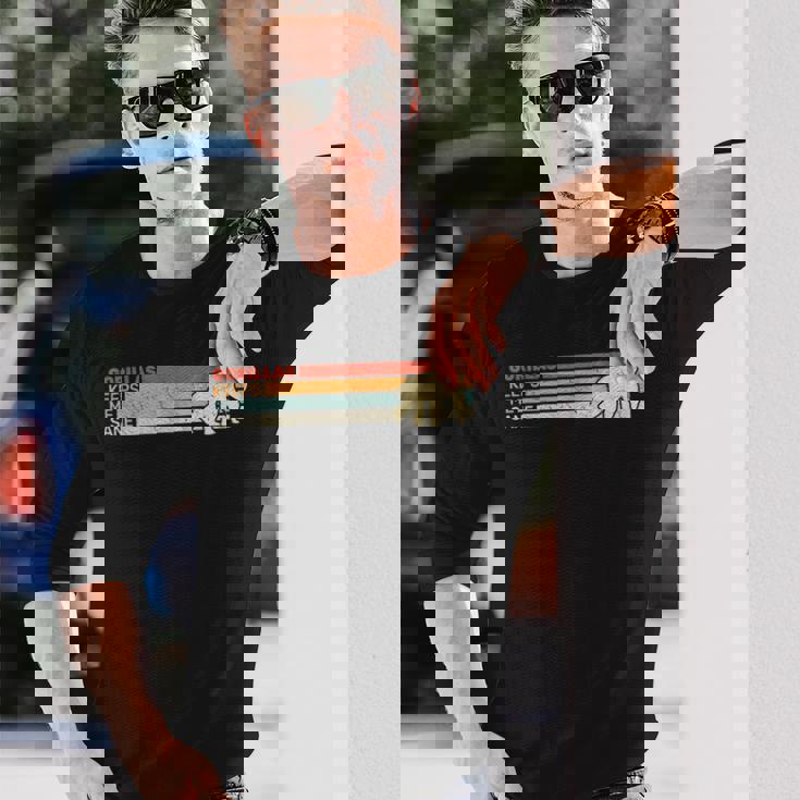 Gorillas Keep Meane Animal レディース ゴリラ ヴィンテージ 男性用 長袖Tシャツ 彼への贈り物