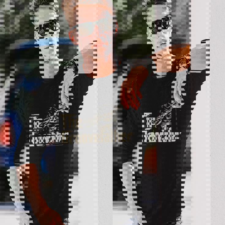 Groovefather ビンテージドラム ドラミング バンドドラマー 長袖Tシャツ 彼への贈り物