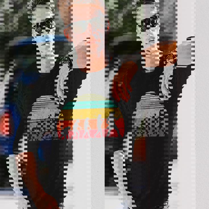 Guitar Retrointage Guitarist Evolution Musician Langarmshirts Geschenke für Ihn