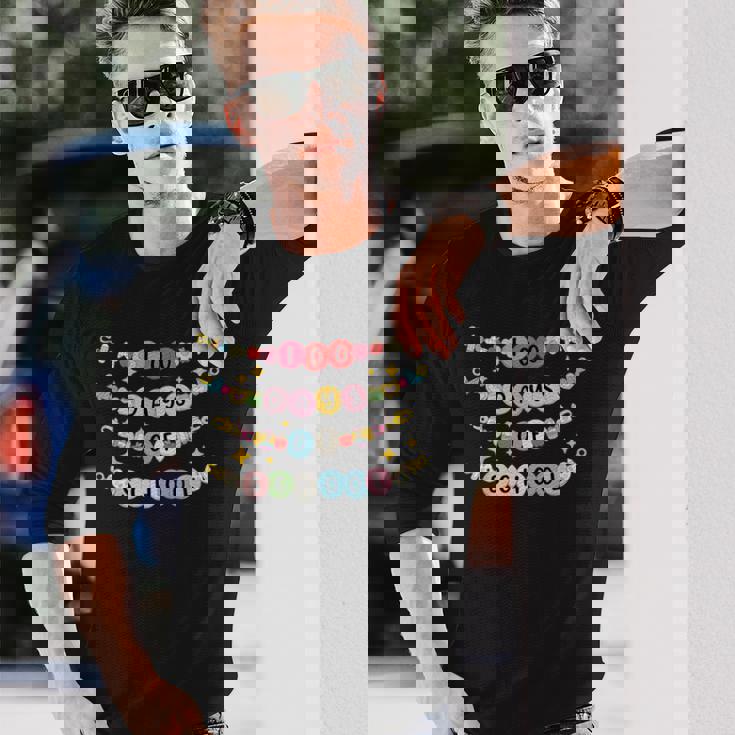 Happy 100 Days Ofchool ブレスレット 教師 学生 100日目 長袖Tシャツ 彼への贈り物