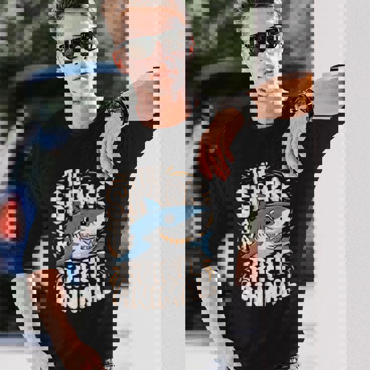 Thehark Is Mypirit アニマル 気まぐれなかわいいサメ 長袖Tシャツ 彼への贈り物