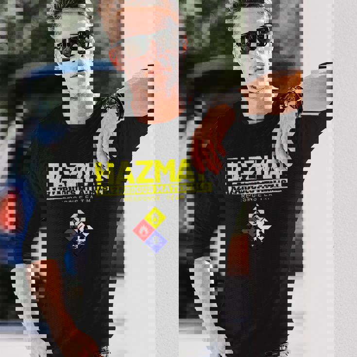 Hazmat 危険物対応チーム技術者tシャツ 長袖Tシャツ 彼への贈り物