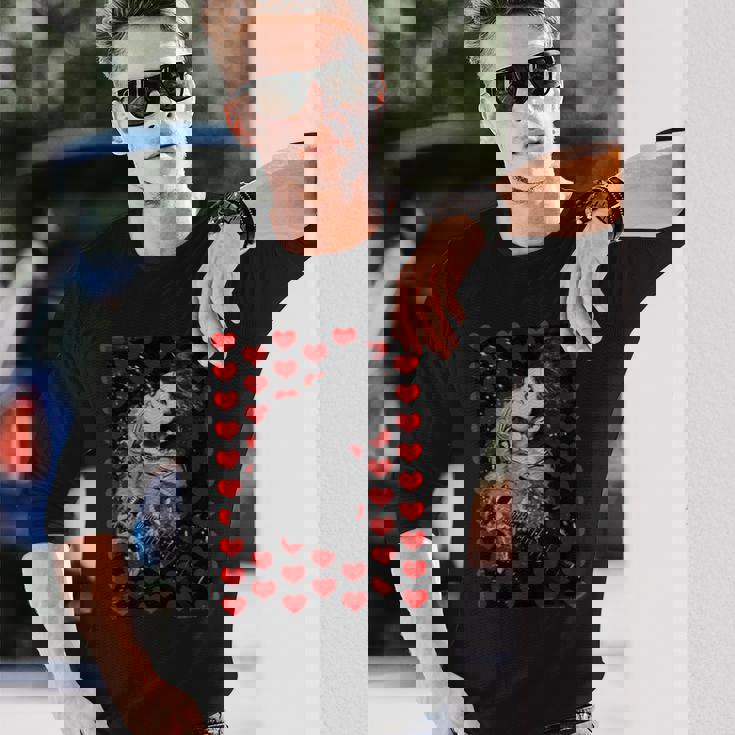 Heart Red 長袖Tシャツ 彼への贈り物