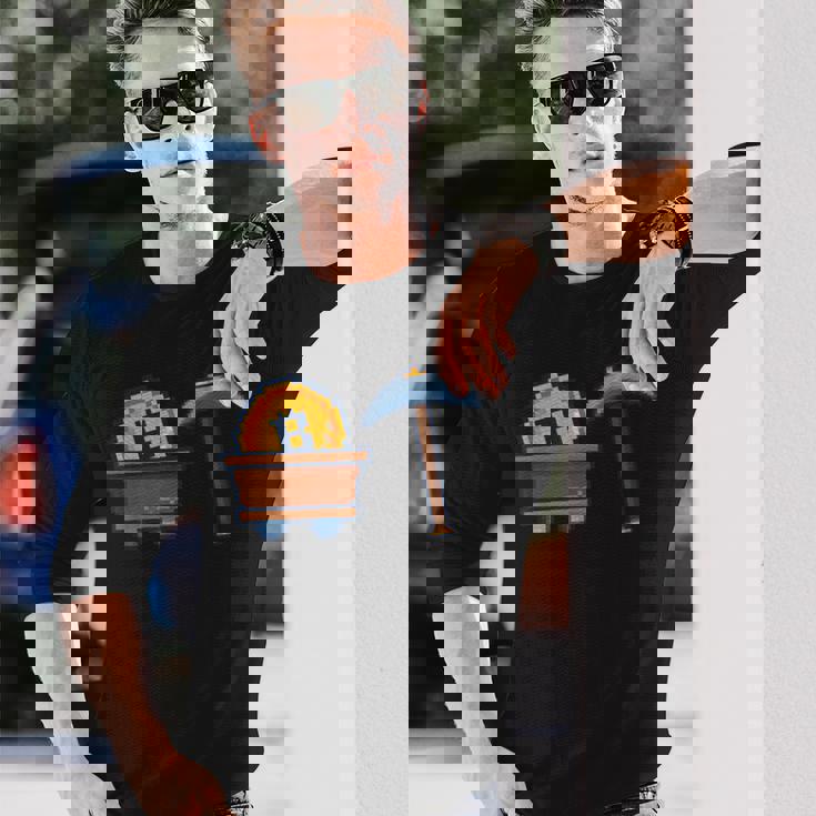 Hodl Btc モダンビットコインアート ビットコインマイニング ピクセル ビットコイン 長袖Tシャツ 彼への贈り物