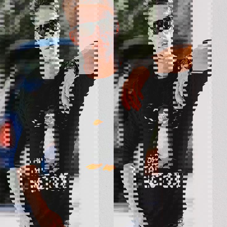 I Hold That Not Out デングリッシュのことわざ 面白い 楽しい 長袖Tシャツ 彼への贈り物