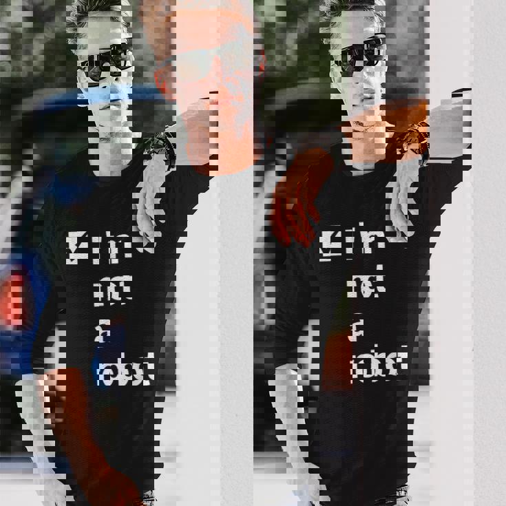 I'm Not A Robot Ai 人工知能ゲーマー 長袖Tシャツ 彼への贈り物