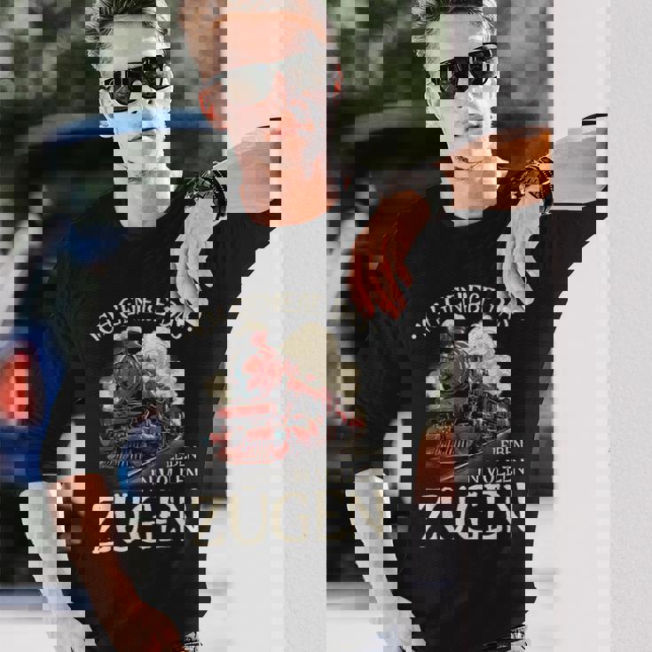 Ich Genieße Das Leben Inollen Zügen 通勤鉄道 長袖Tシャツ 彼への贈り物