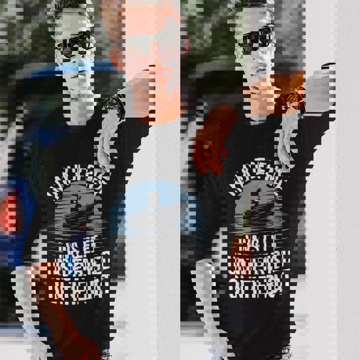 In My Defense I Was Unwatched On The Boat Fishing愛好家 長袖Tシャツ 彼への贈り物